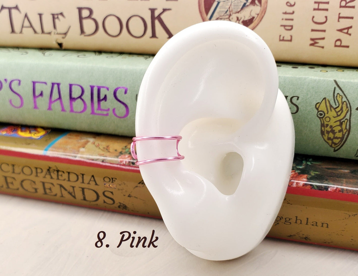 Ear Cartilage or Nose Septum Cuff, Choice of Pinks + Purples, Adjustable, Simple, Minimalist, Unisex, Boho, Beach