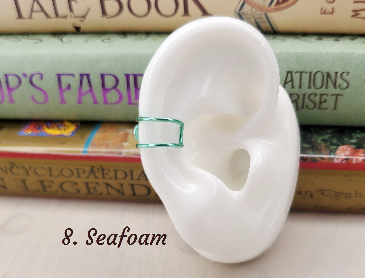 Ear Cuff, Nose Septum Cuff, Adjustable, Minimalist Jewelry, Minimalist Accessory, Style, Unisex Jewelry, Handmade, Choice of Blues + Greens