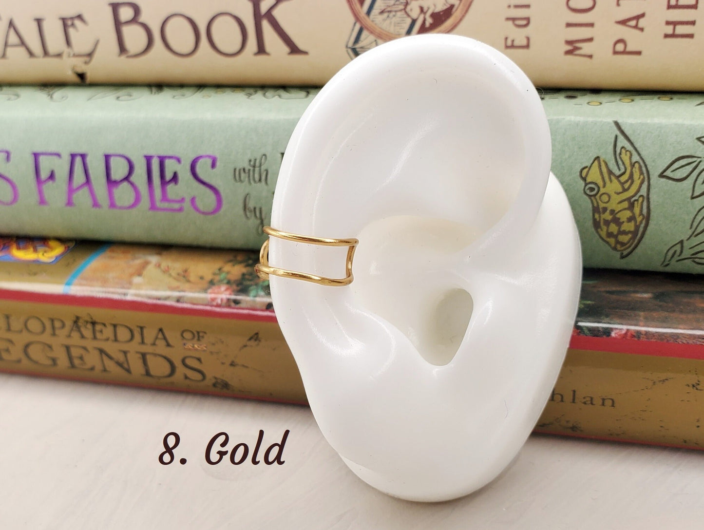 Ear Cartilage or Nose Septum Cuff, Choice of Red, Orange, Yellow, Gold, Rose Gold, Browns, Adjustable, Simple, Minimalist, Unisex, Boho