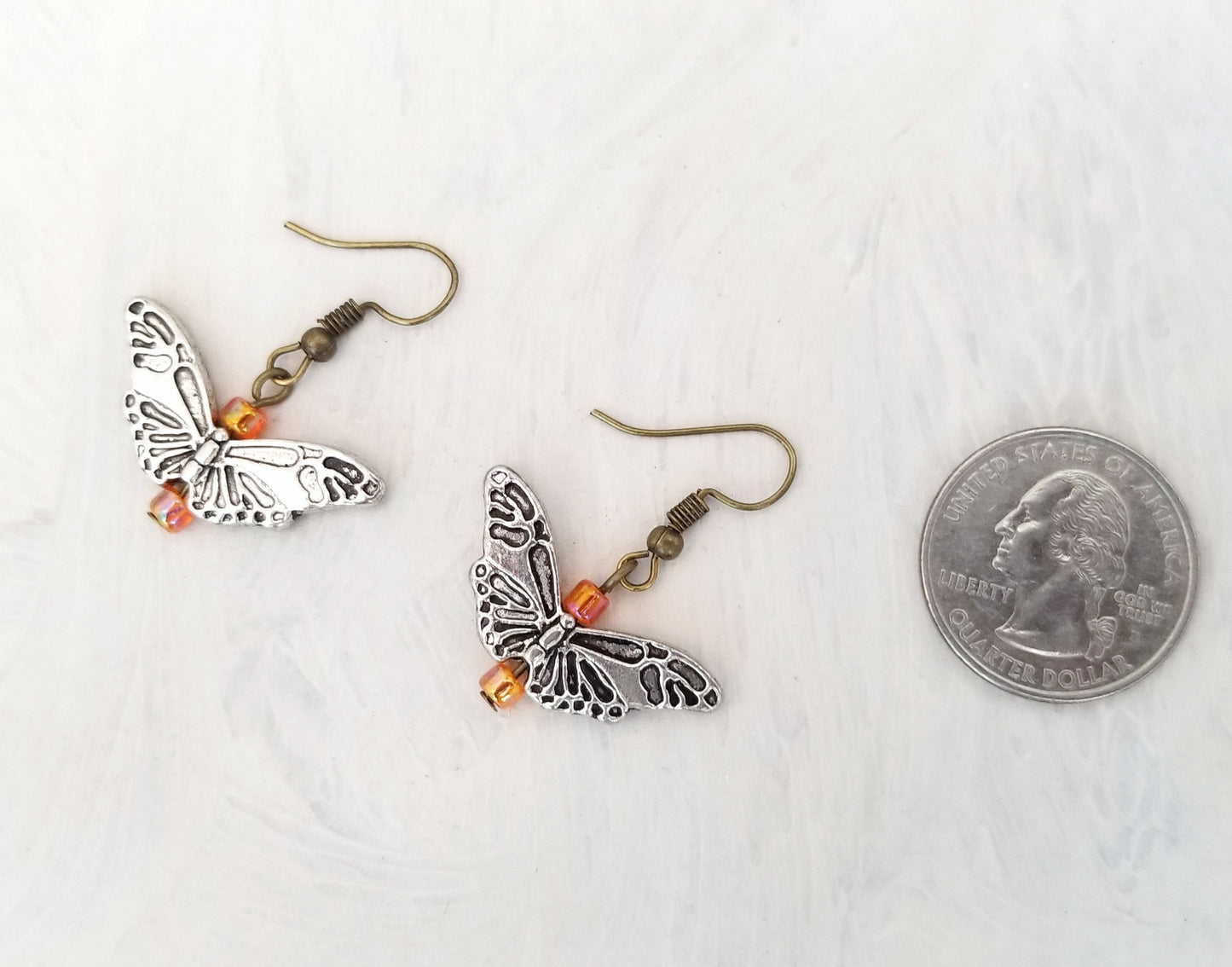 Butterfly Earrings, Wedding, Bridesmaid, Art Nouveau, Belle Époque, Renaissance, Garden, Choice of Metals and Closure Types