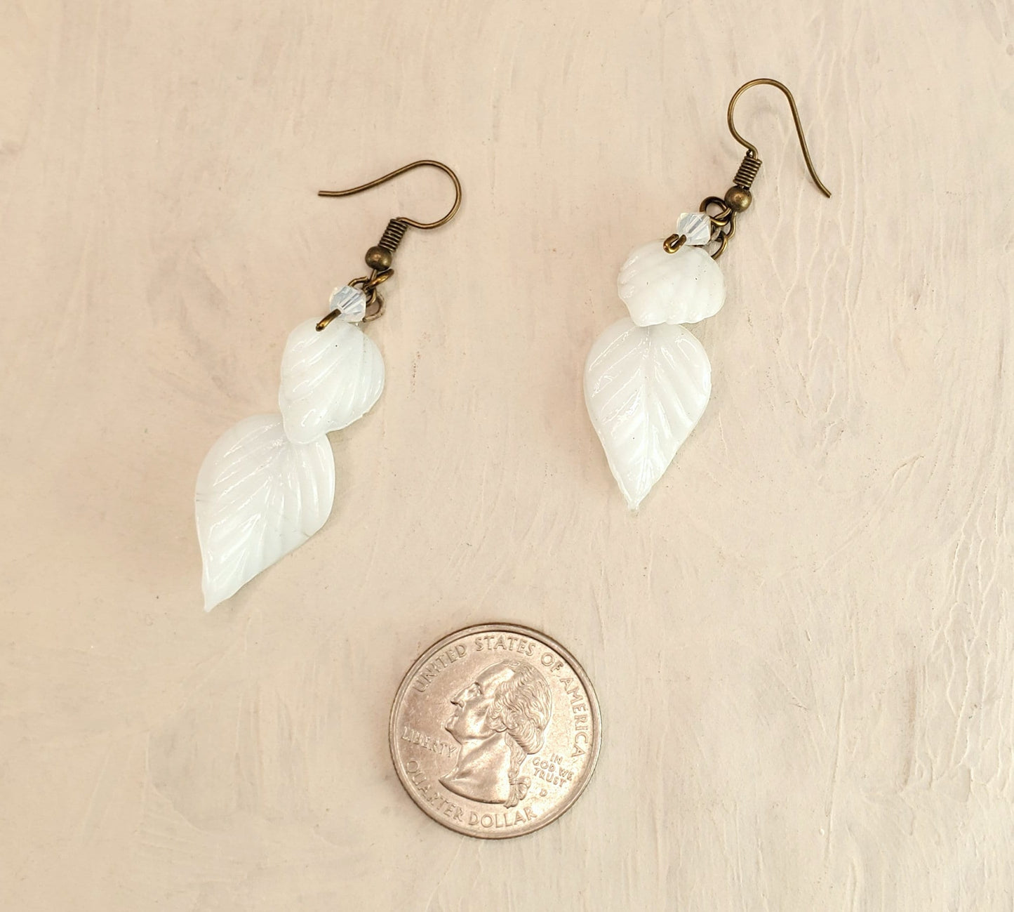 Double Glass Leaf Earrings in Yellow-Green, Wedding, Bridesmaid, Art Nouveau, Renaissance, Belle Epoque, Forest, Choice of Closure Types