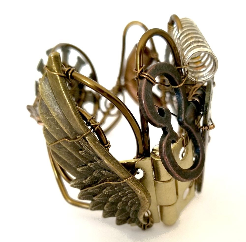 Industrial / Steampunk Cuff Bracelet Unisex Adjustable Wire