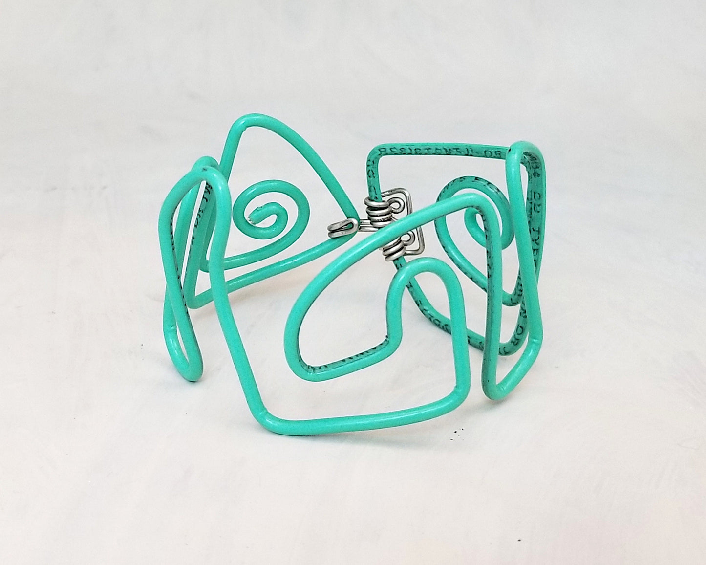 Minimalist Statement Wire Cuff, Tall Waves Design, Adjustable, Lightweight, Choice of Colors