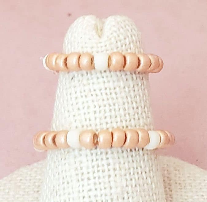 Elastic Rings in Soft Copper + Clear + White, Set of 2, Simple, Boho, Bohemian, Minimalist, Stackable, Choice of Colors, Group HH