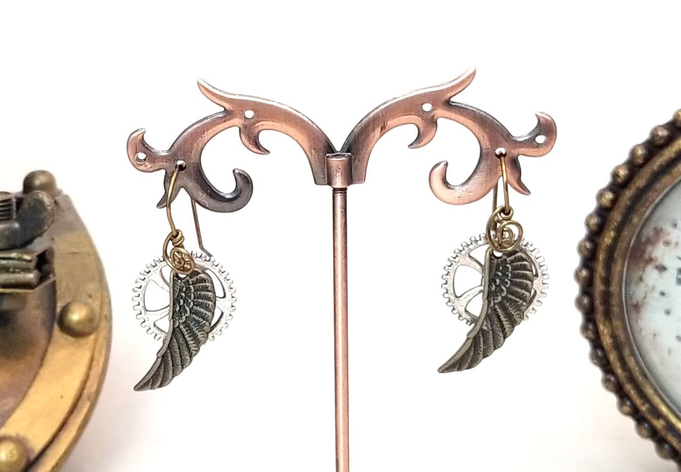 Steampunk Wing Earrings